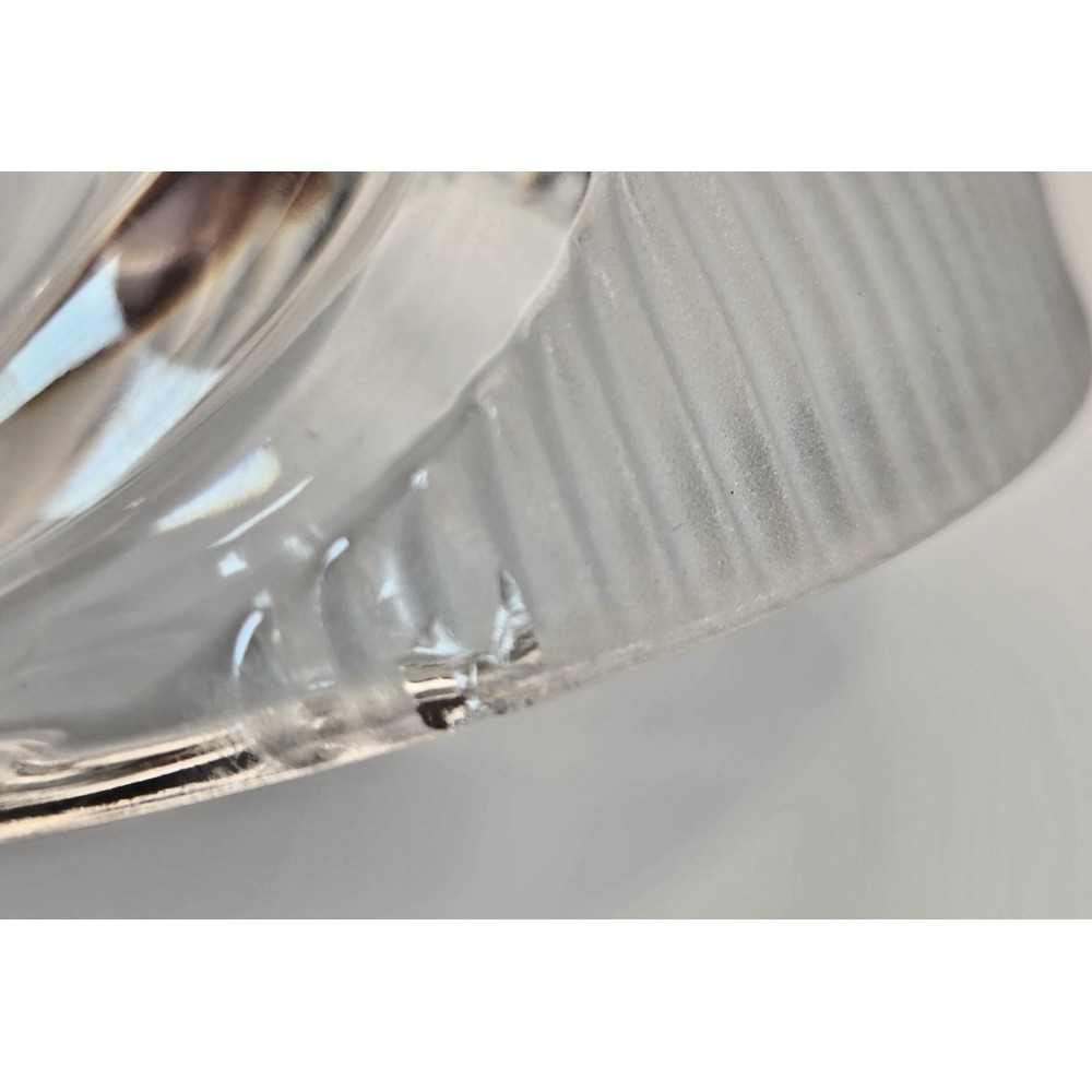 Crystal Clear/frosted Crystal Novellette II Pattern Lead‎ Crystal Candy Dish 9" - Picture 12 of 16